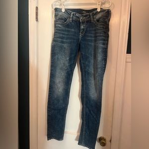 Silver Jeans Elyse Mid-Rise Skinny